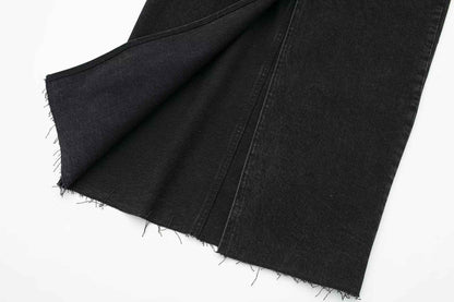 Women's High Waist Black Denim Skirt | MuddyStock Originals