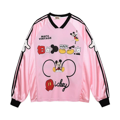 Cartoon Embroidery V-Neck Jersey For Men And Women | MuddyStock Originals MuddyStock