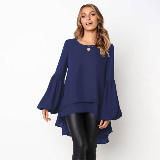 Women Chiffon Ruffled Tops Blouse | MuddyStock Originals MuddyStock
