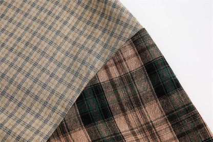 Color Matching Short Sleeve Plaid Shirt For Men And Women MuddyStock