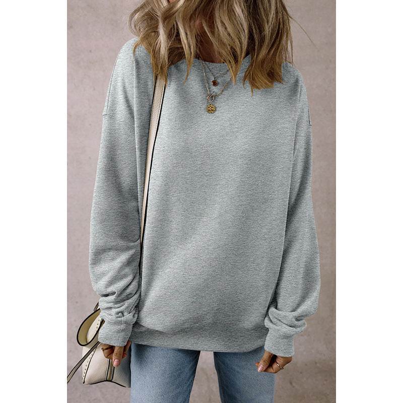 European And American Loose Oversize Laid-back Long Sleeve Sweater Women MuddyStock
