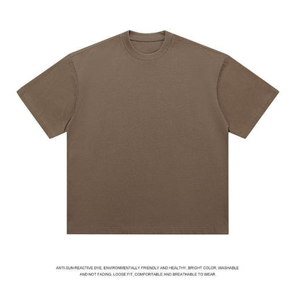 T-shirt Men's Loose Solid Color Bottoming Shirt Brown MuddyStock