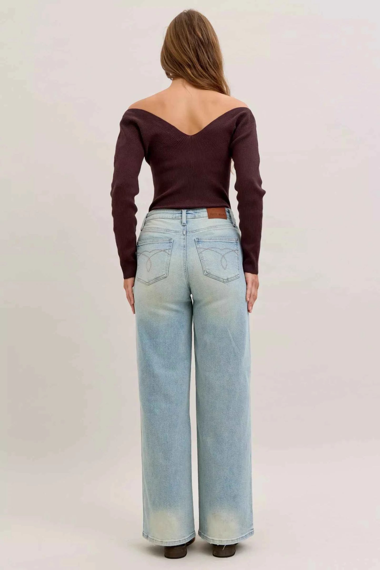High Waist Column Straight Jeans For Women Trendsi