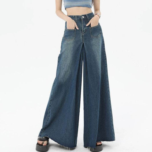High Waist Slim Straight Pocket Jeans MuddyStock