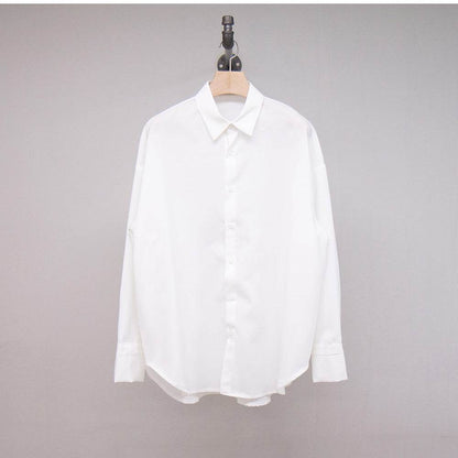 Men's Fashionable And Versatile Loose Casual Shirt White MuddyStock