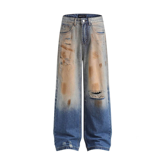 Vintage Ripped Jeans Washed Jeans MuddyStock