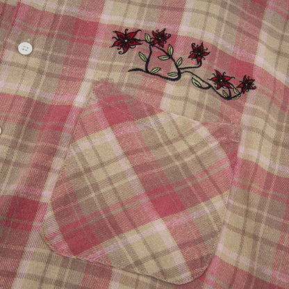 American Retro Plaid Shirt For Women MuddyStock