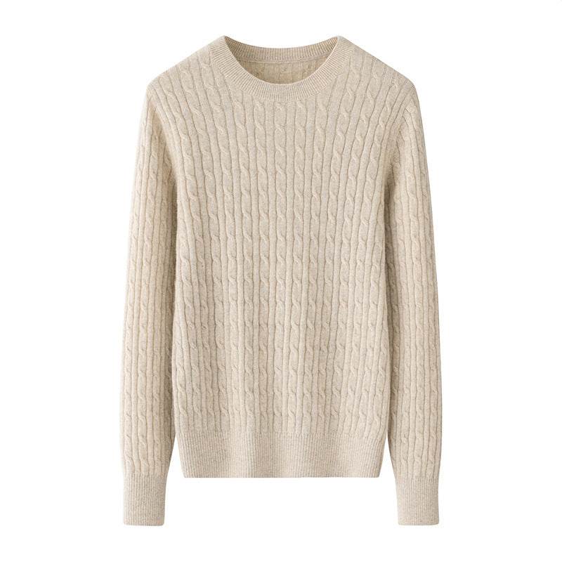 Round Neck Sweater Women's Pure Cashmere Sweater MuddyStock