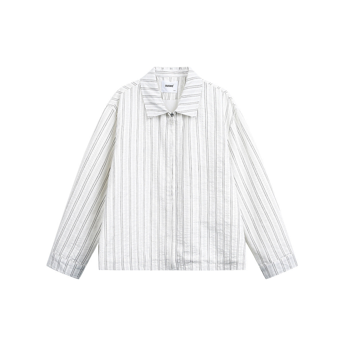 Retro-striped Streetwear Top Loose-fit Lapel Workwear Jacket For Men And Women