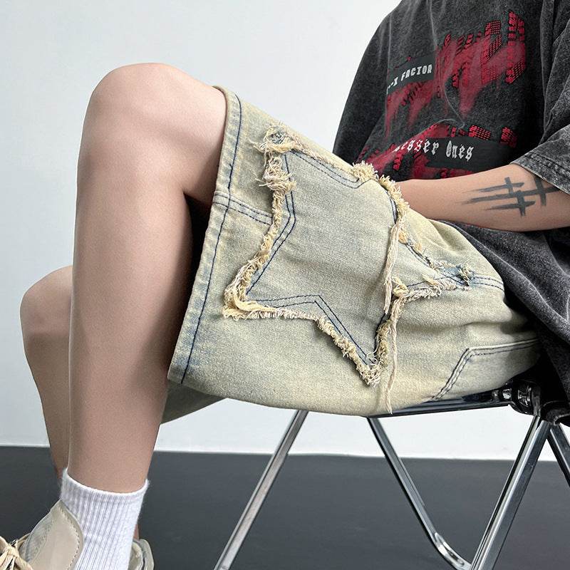 Men's Fashion All-match Straight Fifth Pants MuddyStock