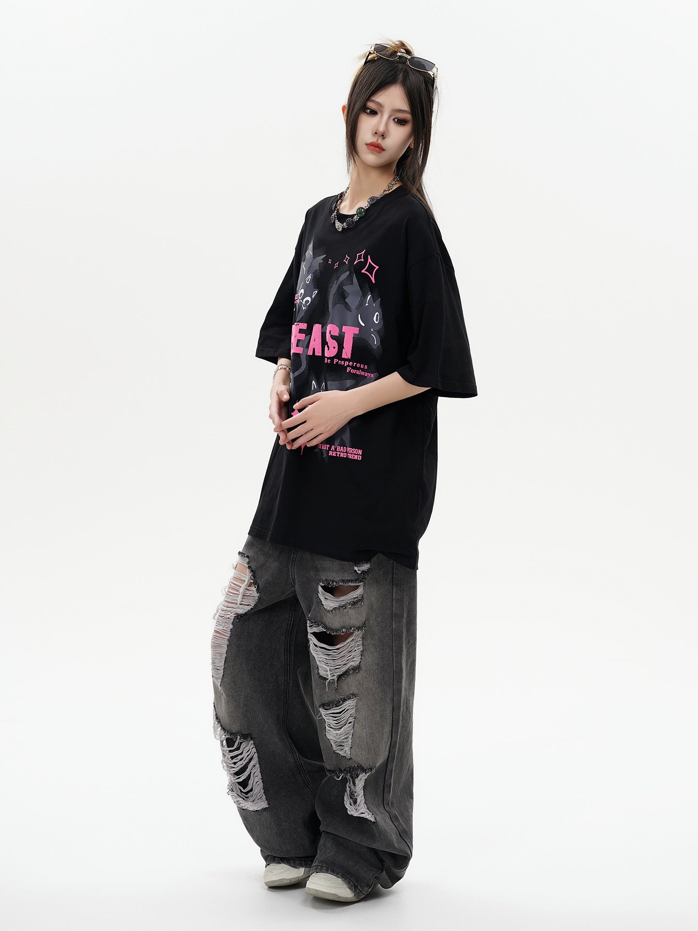 Kitten Loose Casual Short-sleeved T-shirt For Men And Women MuddyStock