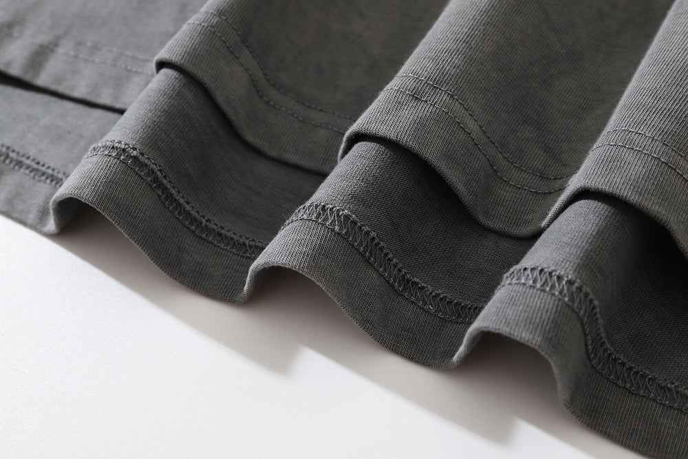 Washed Old Long-sleeved T-shirt For Men null