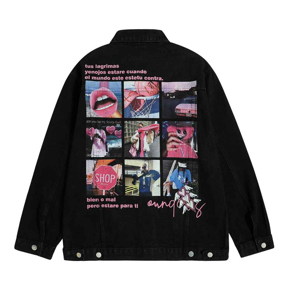 Printed Plaid Jacket For Women Black MuddyStock