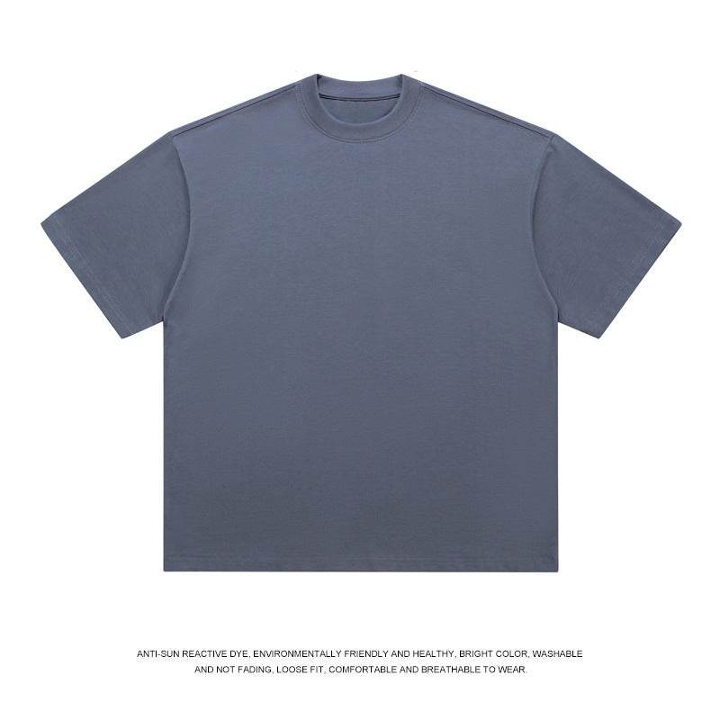 T-shirt Men's Loose Solid Color Bottoming Shirt Gray MuddyStock