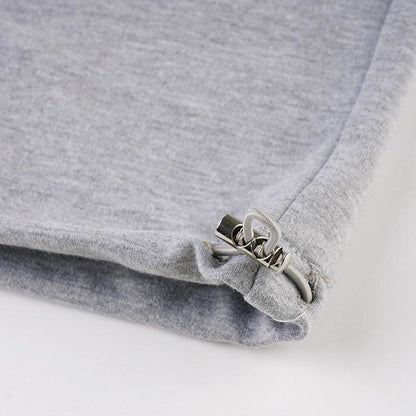 Autumn Sports Style Elastic Waistband Lace-up Casual Trousers MuddyStock