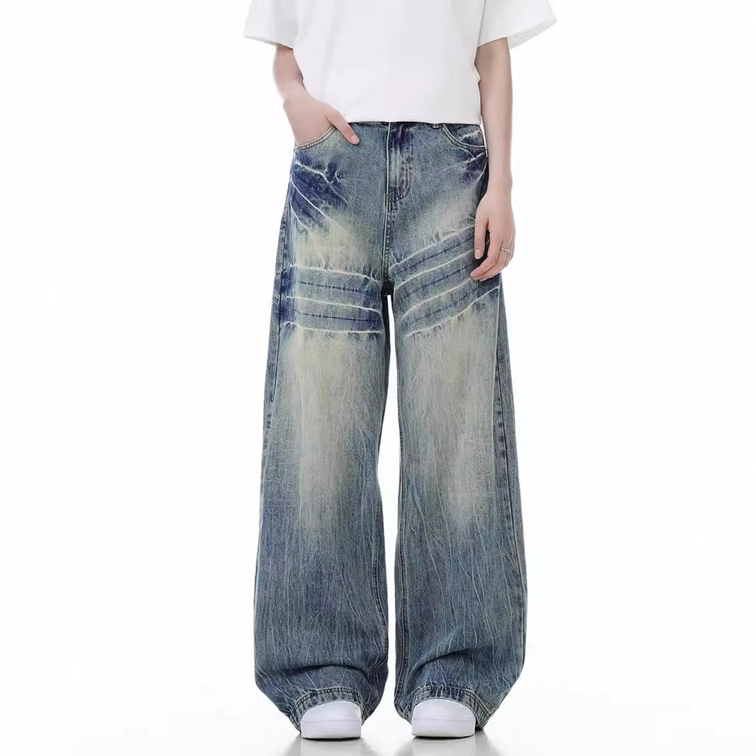 Loose Wide Leg American High Street Jeans For Men And Women All Products