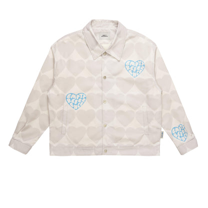 Tide Printed Lapel Jacket For Men Apricot null