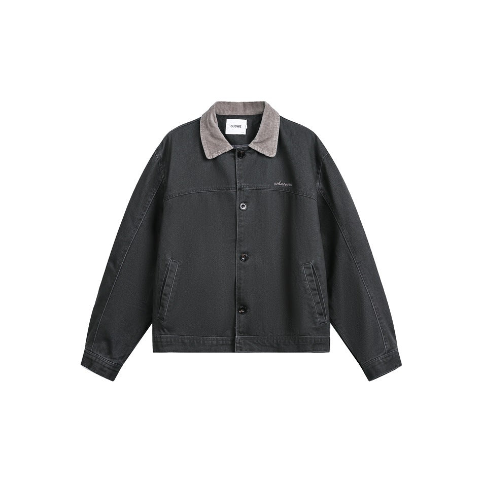 Men's Retro Workwear Jacket Dark Gray MuddyStock All Products