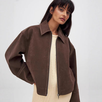 European And American Coat Dark Brown Popular Jacket All Products