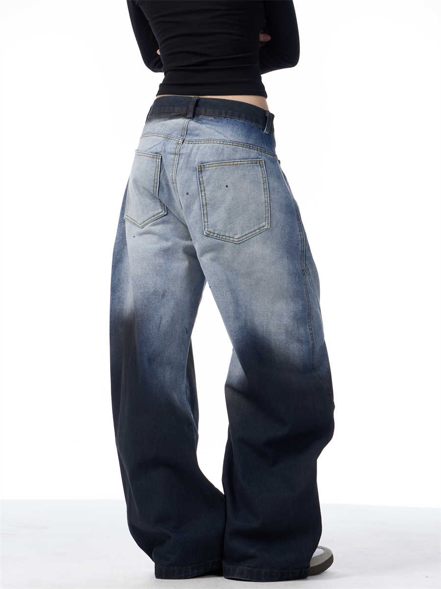 Gradient Tie-dye Machete Jeans For Women