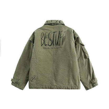 Flying Tooling Quilted Baggy Jacket For Men null