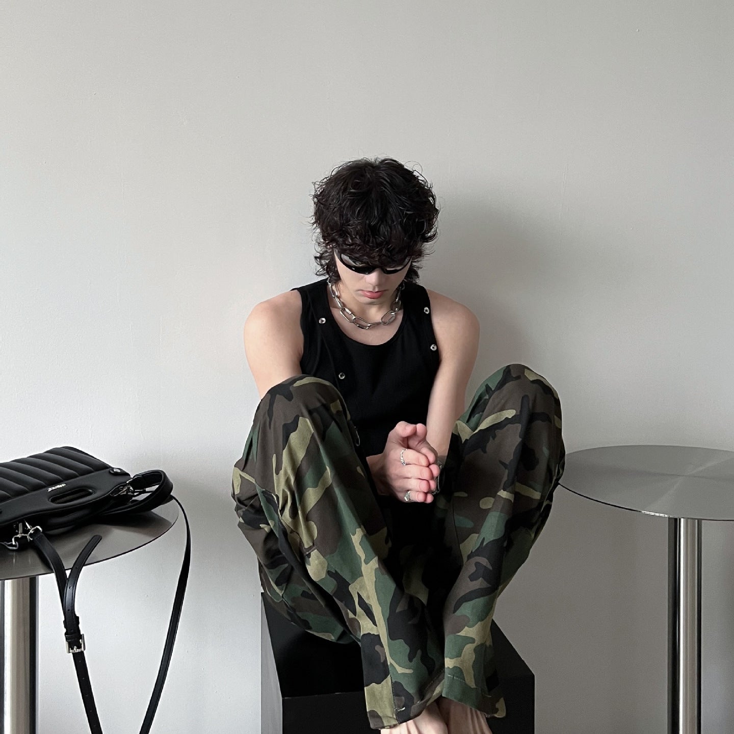 Sleeveless vest metal breasted T-shirt for men | MuddyStock Originals MuddyStock