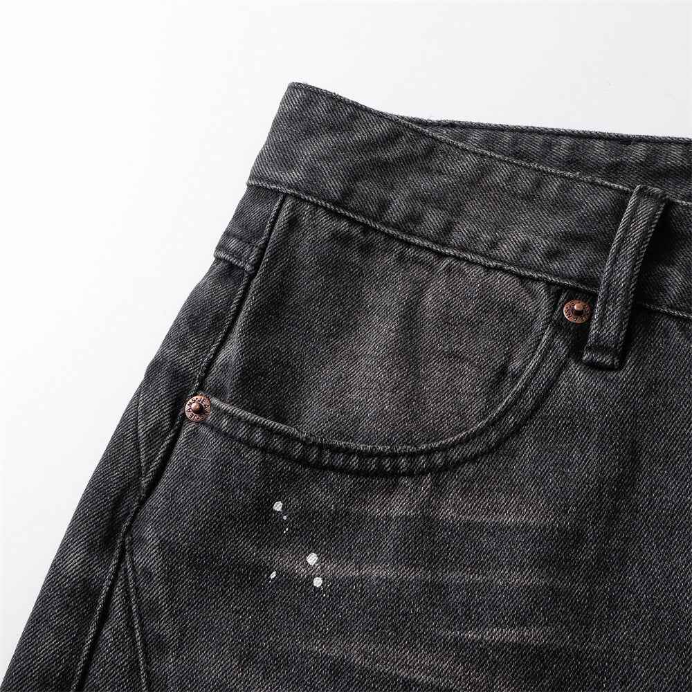 Washed denim jeans