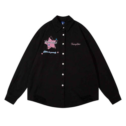 Five-pointed Star Long-sleeved Shirt For Women
