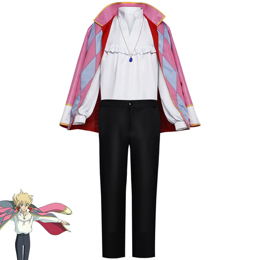 Howl cosplay costume for halloween Halo Full Outfit + Necklace