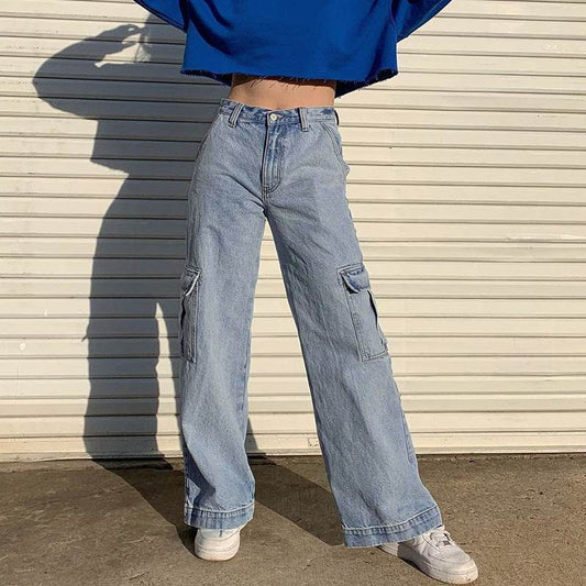 Straight trousers with high waist pockets MuddyStock