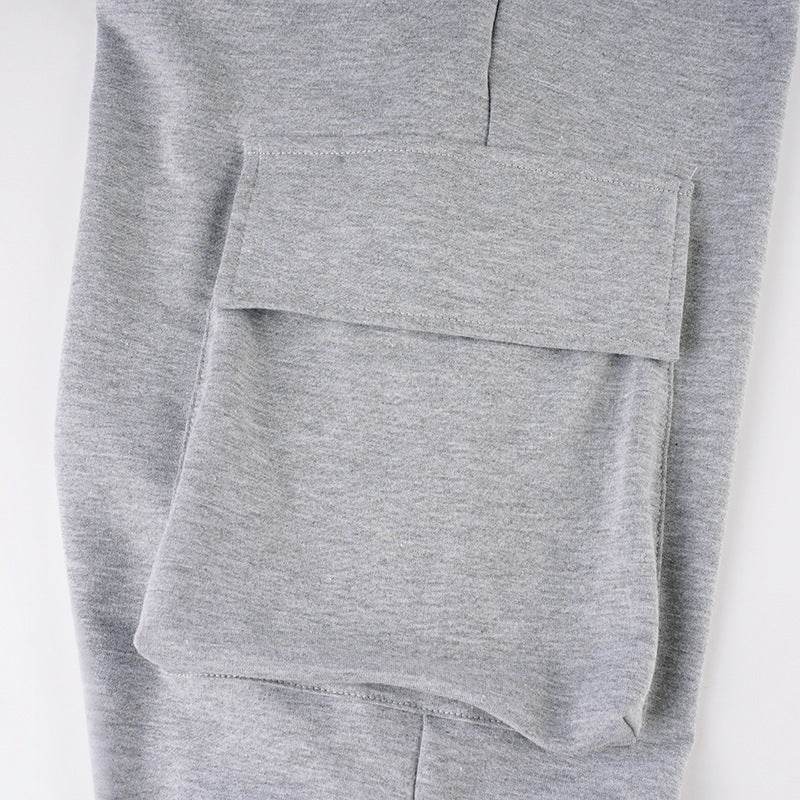 Autumn Sports Style Elastic Waistband Lace-up Casual Trousers MuddyStock