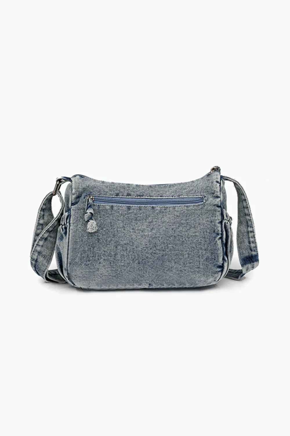 Adjustable Strap Denim Crossbody Bag For Women