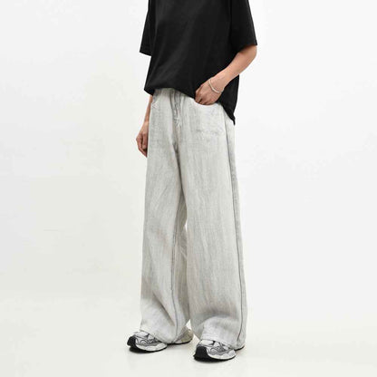 Retro Washed Distressed Draping Jeans For Men And Women MuddyStock