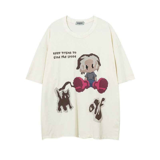 American Cartoon Printed T-shirt For Men And Women MuddyStock