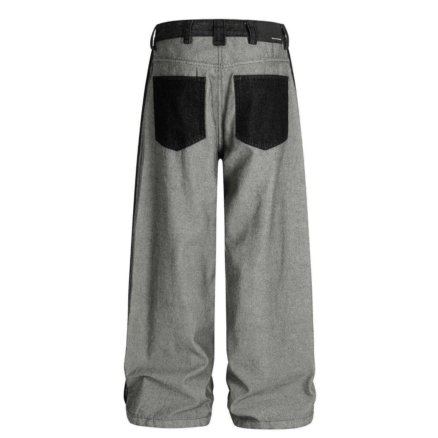 Street Style Printed Deconstructed Loose Fit Jeans For Men And Women MuddyStock