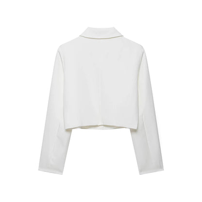 Pocket jacket slimming women's casual lapel jacket