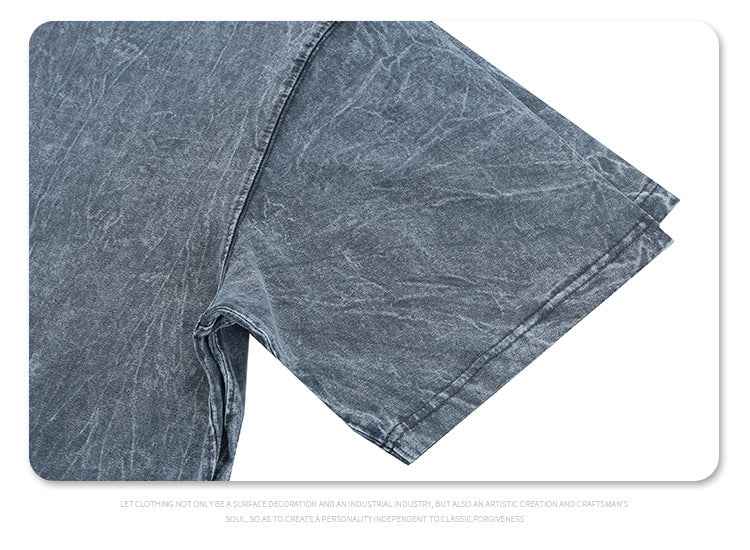 Pleated Texture Short Sleeve Men's T-shirt null