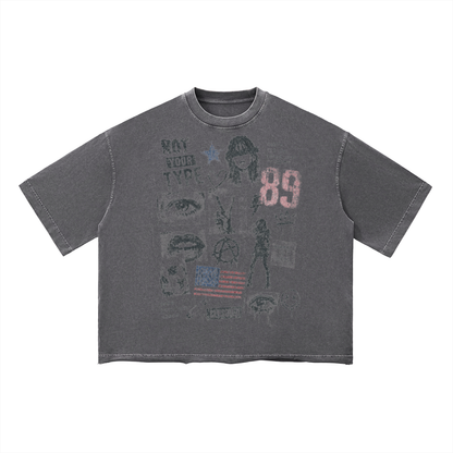 Vintage Wash Boxy T-Shirt For Men And Women | MuddyStock Originals Charcoal Gray