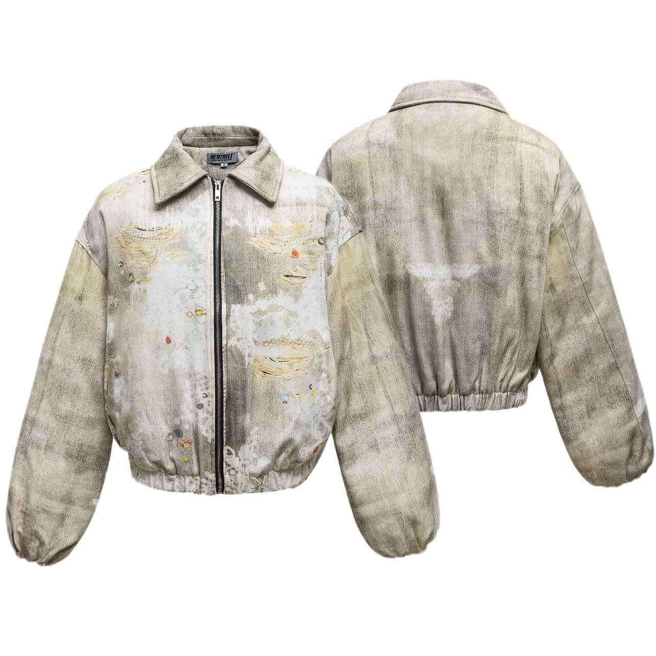 American Retro Printed Padded Jacket For Men And Women MuddyStock