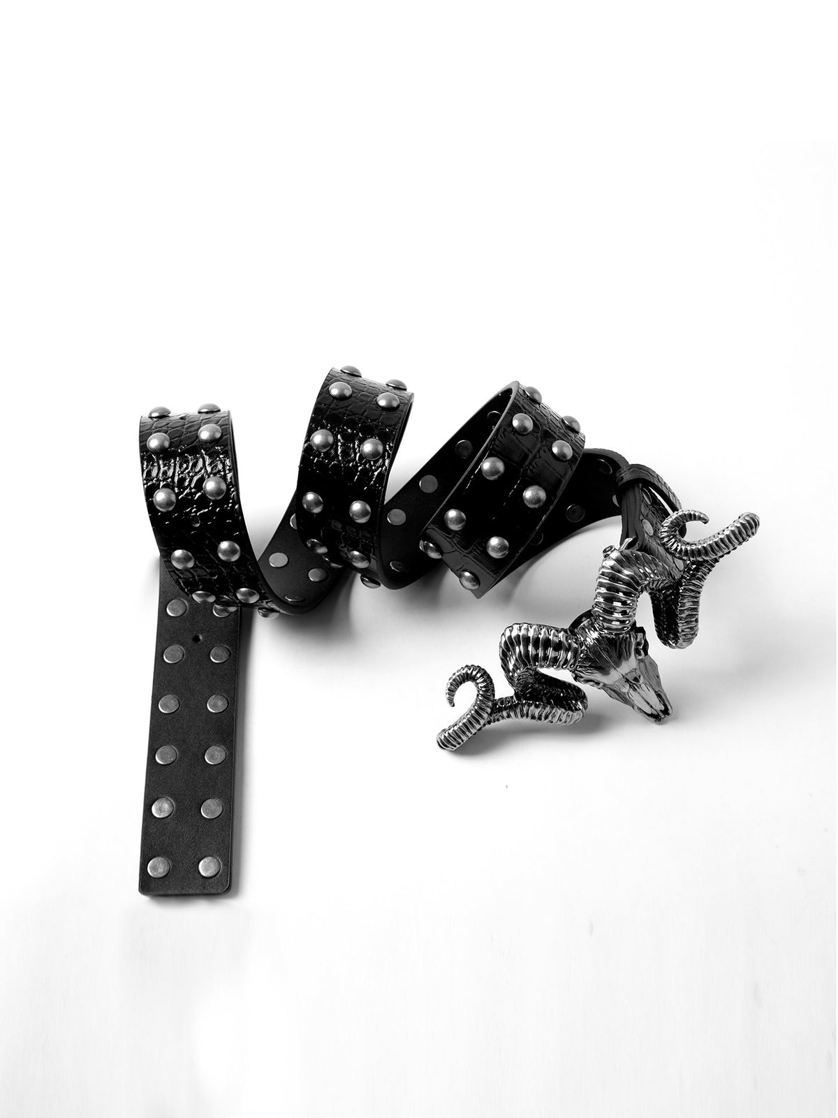 Distressed Skull And Sheep-head Belt