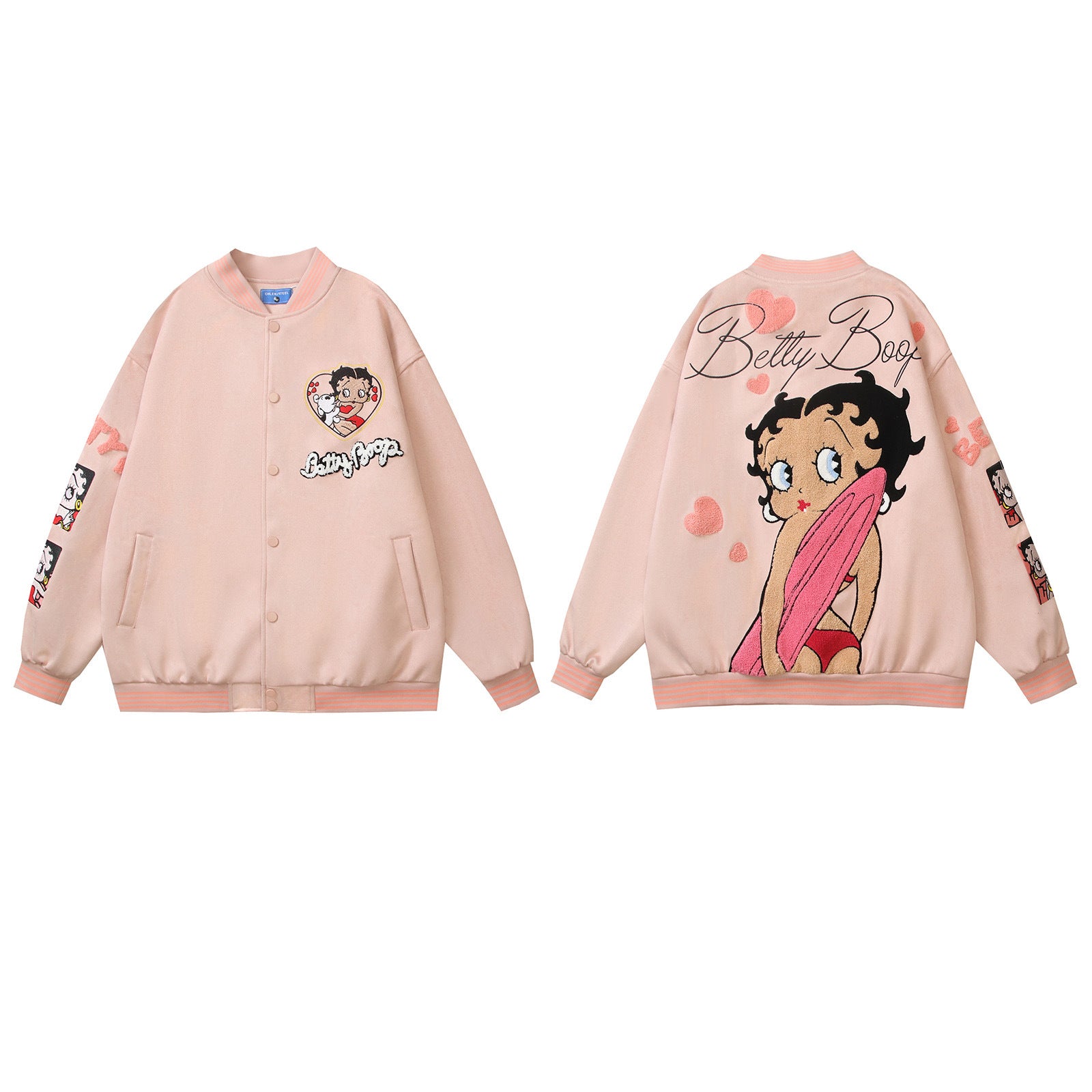 Cartoon Flocking Loose Casual Jacket | MuddyStock Originals