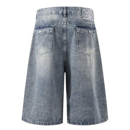 Loose wide leg straight leg workwear shorts