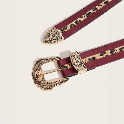 Punk-style Women's Carved-buckle Belt