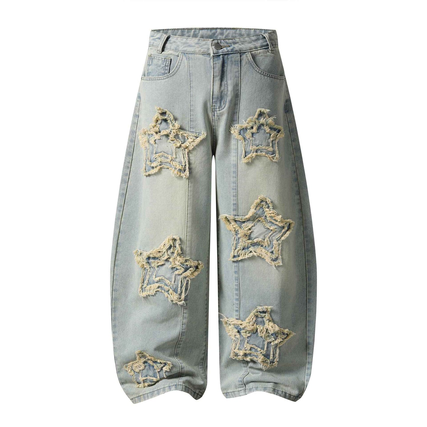 Frayed Star Wide Leg Pants for Women | MuddyStock Originals Blue