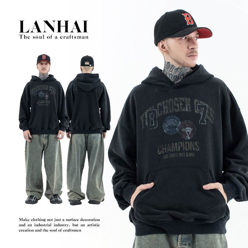 Men's Faded Hooded Sweatshirt Loose Fit | MuddyStock Originals MuddyStock