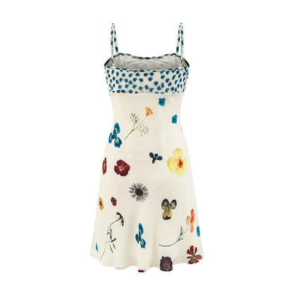 Slim fit lace up floral suspender dress | MuddyStock Originals