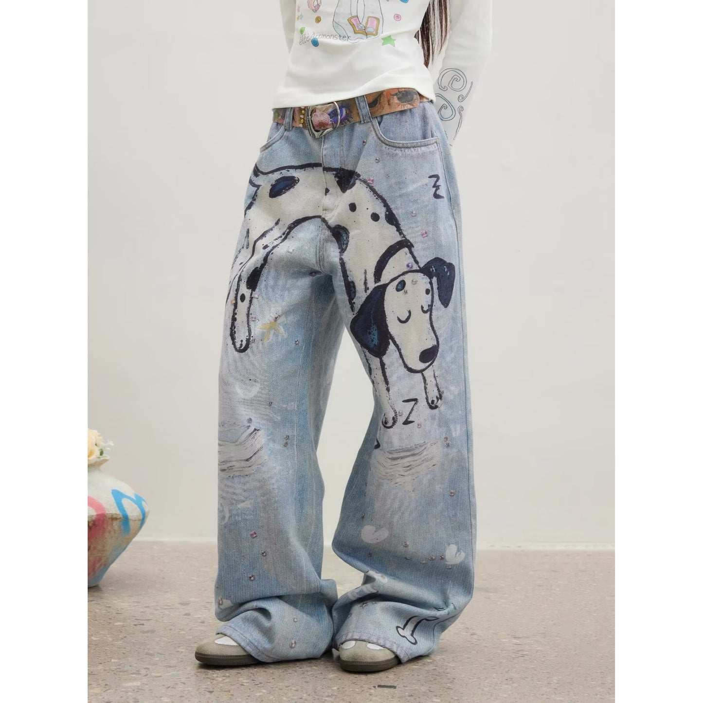 Artsy And Trendy Casual Jeans Blue MuddyStock