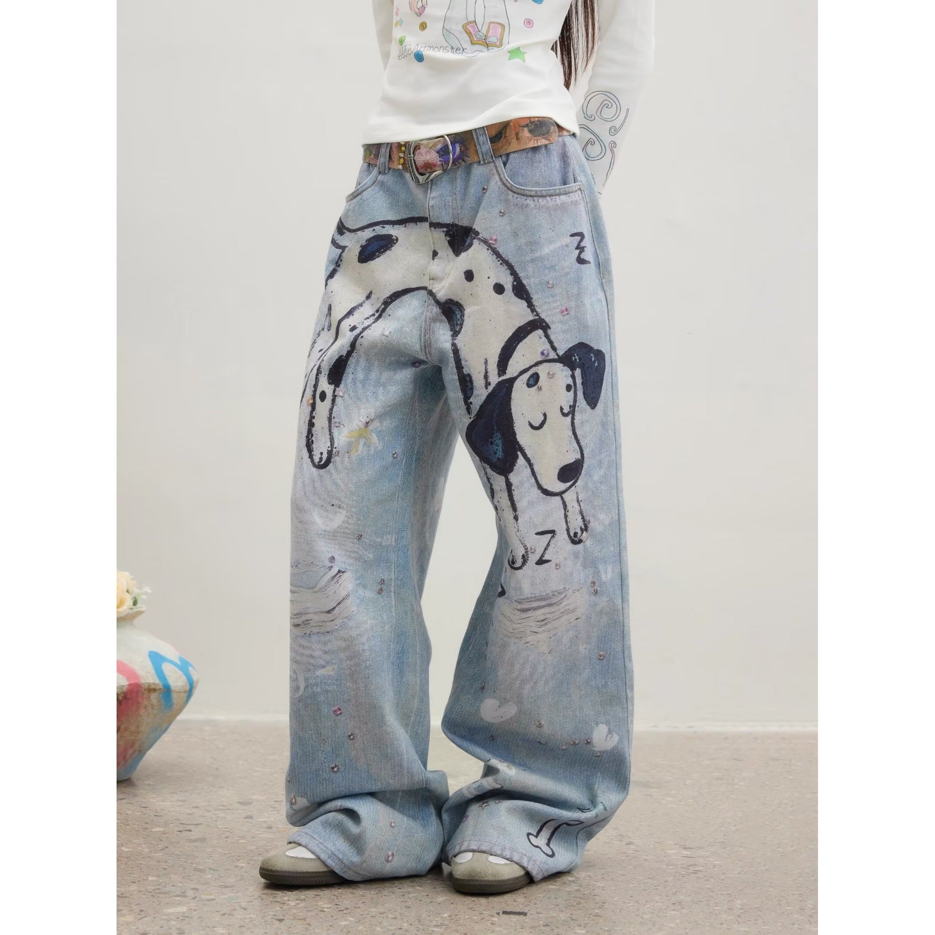Artsy And Trendy Casual Jeans Blue MuddyStock
