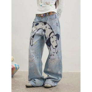 Artsy And Trendy Casual Jeans For Men And Women Blue