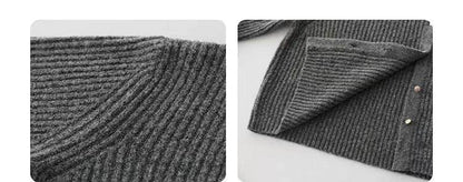 Autumn And Winter Simple Round Neck Knitted Cardigan MuddyStock